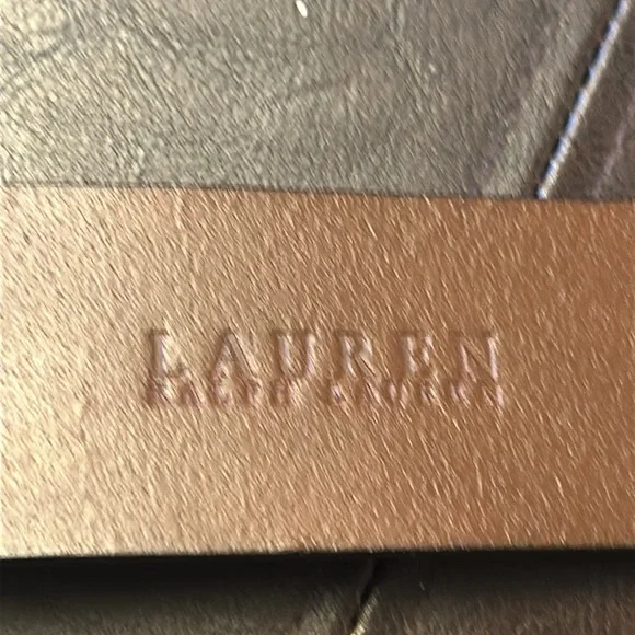 Lauren | Ralph Lauren Brown Leather Belt with Silver Concho - Picture 4 of 8